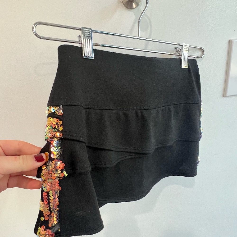 Sequin Ruffle Skirt